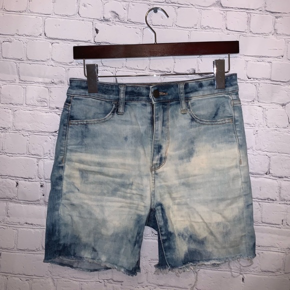 American Eagle Outfitters Pants - American Eagle Stretch Blue & White Jean shorts 4